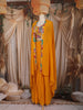 Mustard Yellow Floral Embroidered Design Georgette Skirt Top with Cape Jacket