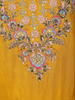 Mustard Yellow Floral Embroidered Silk Blend Salwar Suit with Dupatta