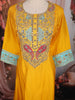 Mustard Yellow Floral Embroidered Silk Cotton Salwar Suit with Dupatta