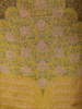 Mustard Yellow Floral Mirror Embroidered Design Organza Salwar Suit with Dupatta
