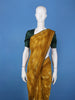 Mustard Yellow Floral Printed Chiffon Saree