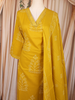 Mustard Yellow Floral Printed Cotton Salwar Suit