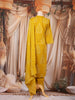 Mustard Yellow Floral Printed Cotton Salwar Suit
