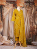 Mustard Yellow Floral Printed Cotton Salwar Suit