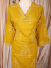 Mustard Yellow Floral Printed Cotton Salwar Suit