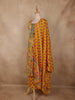 Mustard Yellow Floral Printed Cotton Salwar Suit with Dupatta