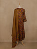 Mustard Yellow Floral Printed Cotton Salwar Suit with Dupatta