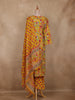 Mustard Yellow Floral Printed Cotton Salwar Suit with Dupatta