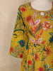 Mustard Yellow Floral Printed Cotton Salwar Suit with Printed Dupatta