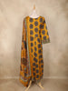Mustard Yellow Floral Printed Design Cotton Anarkali Salwar Suit