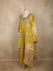 Mustard Yellow Floral Printed Design Cotton Anarkali Salwar Suit with Dupatta