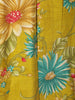Mustard Yellow Floral Printed Design Cotton Anarkali Salwar Suit with Dupatta
