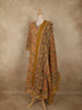 Mustard Yellow Floral Printed Design Cotton Salwar Suit with Dupatta