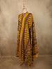 Mustard Yellow Floral Printed Design Cotton Salwar Suit with Dupatta