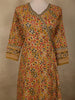 Mustard Yellow Floral Printed Design Cotton Salwar Suit with Dupatta