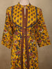 Mustard Yellow Floral Printed Design Cotton Salwar Suit with Dupatta