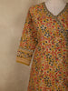 Mustard Yellow Floral Printed Design Cotton Salwar Suit with Dupatta