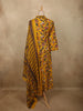 Mustard Yellow Floral Printed Design Cotton Salwar Suit with Dupatta