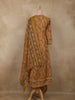 Mustard Yellow Floral Printed Design Cotton Salwar Suit with Dupatta