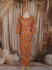 Mustard Yellow Floral Printed Design Cotton Straight Cut Salwar Suit