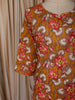 Mustard Yellow Floral Printed Design Cotton Straight Cut Salwar Suit
