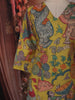 Mustard Yellow Floral Printed Design Cotton Straight Cut Salwar Suit