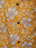 Mustard Yellow Floral Printed Design Cotton Straight Cut Salwar Suit