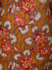 Mustard Yellow Floral Printed Design Cotton Straight Cut Salwar Suit