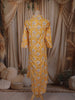 Mustard Yellow Floral Printed Design Cotton Straight Cut Salwar Suit