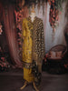 Mustard Yellow Floral Printed Design Cotton Straight Cut Salwar Suit with Dupatta