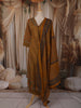 Mustard Yellow Floral Printed Design Cotton Straight Cut Salwar Suit with Dupatta