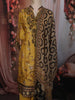 Mustard Yellow Floral Printed Design Cotton Straight Cut Salwar Suit with Dupatta