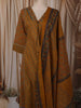 Mustard Yellow Floral Printed Design Cotton Straight Cut Salwar Suit with Dupatta