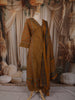 Mustard Yellow Floral Printed Design Cotton Straight Cut Salwar Suit with Dupatta