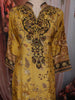 Mustard Yellow Floral Printed Design Cotton Straight Cut Salwar Suit with Dupatta