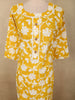Mustard Yellow Floral Printed Design Cotton Straight Cut Salwar Suit with Dupatta