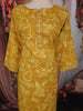 Mustard Yellow Floral Printed Design Cotton Straight Cut Salwar Suit with Dupatta
