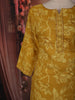 Mustard Yellow Floral Printed Design Cotton Straight Cut Salwar Suit with Dupatta