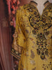 Mustard Yellow Floral Printed Design Cotton Straight Cut Salwar Suit with Dupatta
