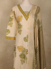 Mustard Yellow Floral Printed Design Cotton Straight Cut Salwar Suit with Dupatta