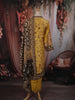 Mustard Yellow Floral Printed Design Cotton Straight Cut Salwar Suit with Dupatta