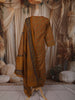 Mustard Yellow Floral Printed Design Cotton Straight Cut Salwar Suit with Dupatta