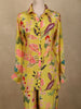 Mustard Yellow Floral Printed Design Crepe Salwar Suit
