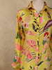 Mustard Yellow Floral Printed Design Crepe Salwar Suit