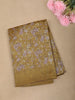 Mustard Yellow Floral Printed Design Linen Cotton Casual Wear Saree