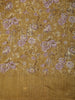 Mustard Yellow Floral Printed Design Linen Cotton Casual Wear Saree