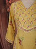 Mustard Yellow Floral Printed Design Pure Cotton Straight Cut Salwar Suit with Matching Printed Dupatta