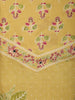 Mustard Yellow Floral Printed Design Pure Cotton Straight Cut Salwar Suit with Matching Printed Dupatta