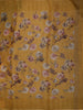 Mustard Yellow Floral Printed Design Pure Organza Fancy Saree with Solid Border