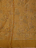 Mustard Yellow Floral Printed Design Pure Organza Fancy Saree with Solid Border
